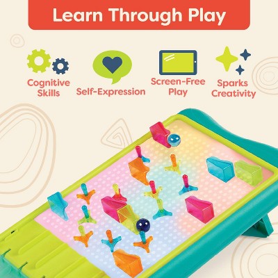B. toys Light-Up Marble Drop - Marble Run & Peg Art Playset