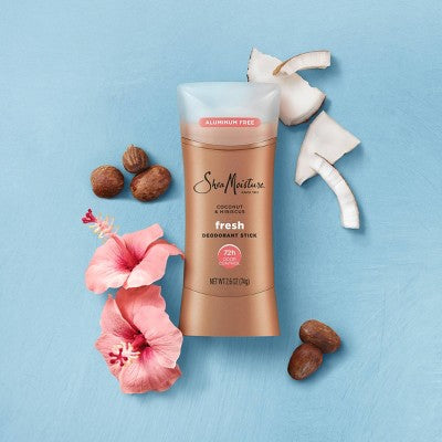 SheaMoisture Solid Deodorant Stick - Fresh Coconut & Hibiscus - Aluminum-Free 2.6oz