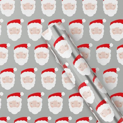 25 sq ft Santa Metallic Christmas Gift Wrap Silver - Wondershop (LOCAL PICKUP ONLY)