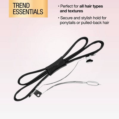 scunci Classic Bow Barrette - Black - All Hair