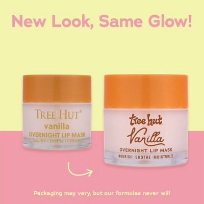 Tree Hut Vanilla Overnight Lip Mask - 0.6oz: Deep Hydration, Soothing, Paraben-Free, Contains Shea Butter