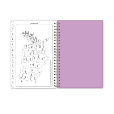 Blue Sky 5"x8" 2025-2026 Weekly/Monthly Wirebound Planner Butterfly Confetti Lavender