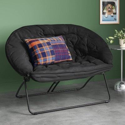 Double Dish Dorm Chair Black - Room Essentials (LOCAL PICKUP ONLY)