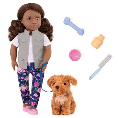 Our Generation Malia - 18" Doll & Pet Poodle Set