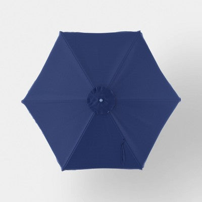 7.5" Round Fringe Valance Outdoor Patio Umbrella Navy Blue - Threshold (LOCAL PICKUP ONLY)