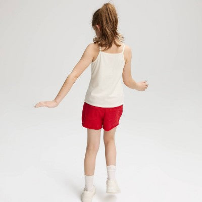 Girls' Fitted Jersey Tank Top - Cat & Jack Cream L