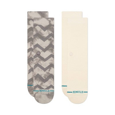 STANCE Men's Quick Stop Tie-Dye Crew Socks 2pk - Gray 6-12