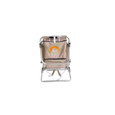 Ocean Zero Lay Flat Outdoor Portable Floral Beach Chair Tan (LOCAL PICKUP ONLY)