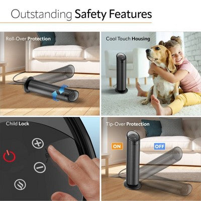 Lasko CT22495 22" Ceramic Tower Heater with Remote Control