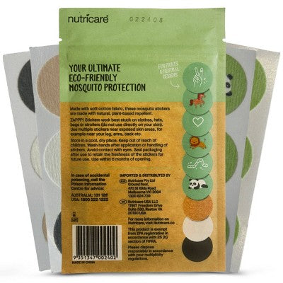ZAPPP! Mosquito Repellent Stickers - Natural, Safe, DEET-Free Protection 30pk