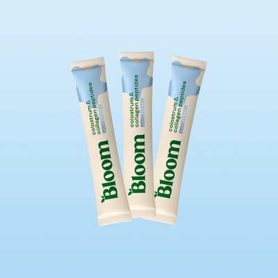 BLOOM NUTRITION Colostrum & Collagen Peptides Powder Stick Packs - Unflavored - 0.99oz/7ct