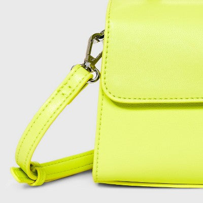 Knotted Top Handle Crossbody Bag - A New Day Yellow