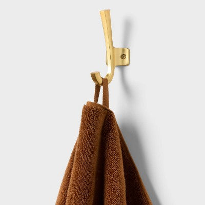 2pk Spa Plush Hand Towel Set Caramel - Threshold