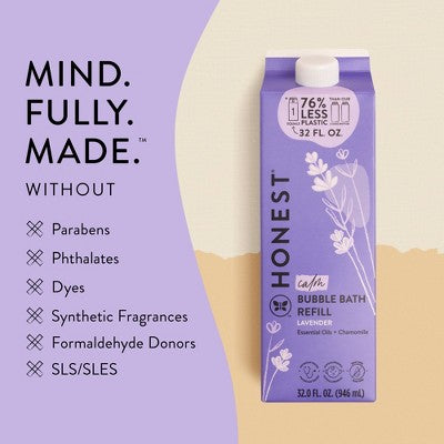 The Honest Company Calm Bubble Bath Refill, Lavender - 32 fl oz