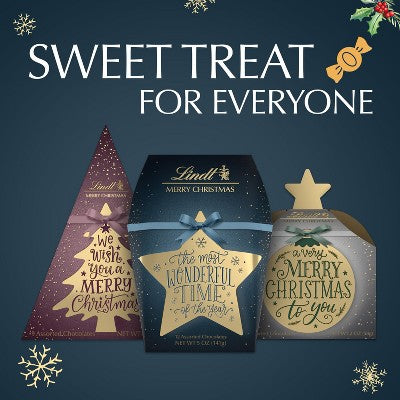 Lindt Calligraphy Christmas Candy Gift Box - 5oz