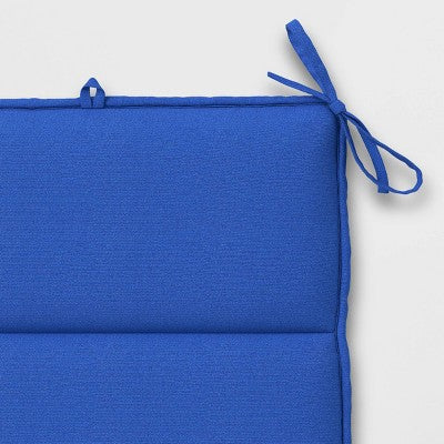 16"x16" Solid Outdoor Chair Seat Cushion Cobalt Blue - Room Essentials