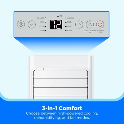 Midea 7,000 BTU DOE Smart Portable Air Conditioner, For Spaces Up to 300 sq. ft., White (LOCAL PICKUP ONLY)