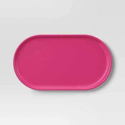 3pk Melamine Trays Black/Pink - Room Essentials