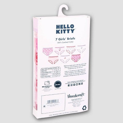Toddler Girls' Hello Kitty 7pk Bikini Underwear - 2T-3T: Classic Patterns, Full Waistband Elastic