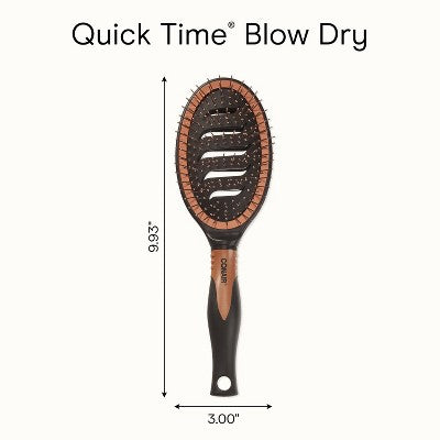 Conair Copper Pro Quick Blow Dry Vented Copper Pin Cushion Vent Hair Brush - All Hair