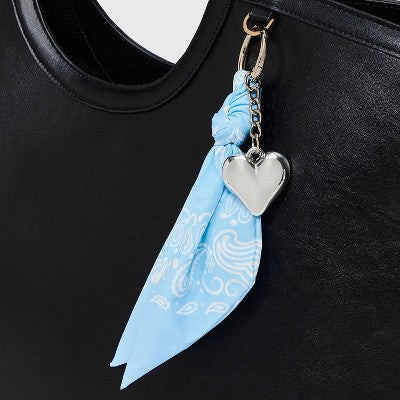 Bandana and Heart Bag Charm - Universal Thread Blue