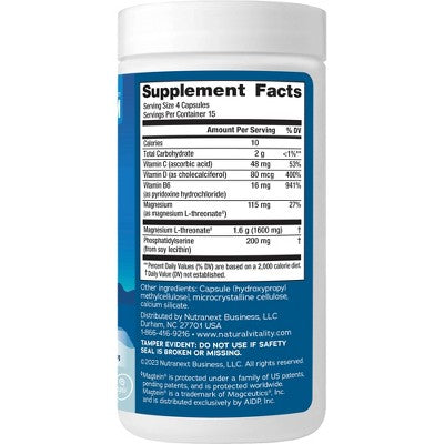 Natural Calm Vitality Focus Vitamin Capsules - 60ct