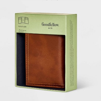 Men's RFID Trifold Wallet - Goodfellow & Co Brown