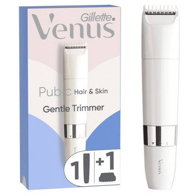 Venus for Pubic Hair & Skin Gentle Trimmer + 1 Attachment Comb - 2pk