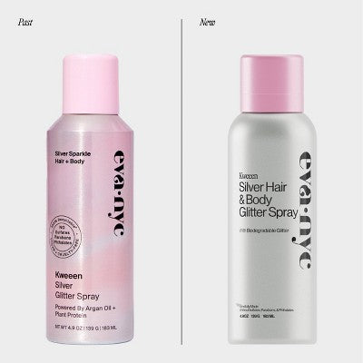 Eva NYC Kweeen Silver Hair & Body Glitter Spray - 4.9oz