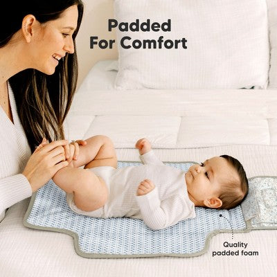 KeaBabies Ezee Portable Diaper Changing Pad, Portable Diaper Changing Mat, Waterproof Foldable Diaper Changing Pad (Prairie)