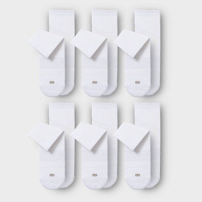 Pair of Thieves Men's 6pk SuperiAir Cushion Ankle Socks - White 6-12