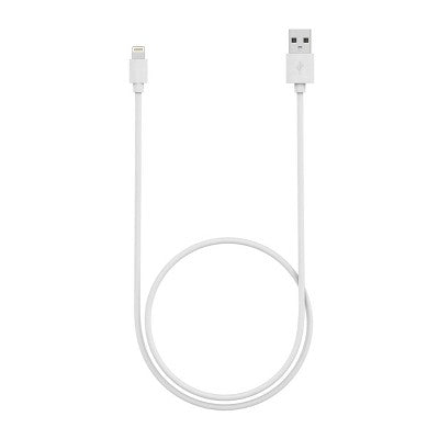 Just Wireless 4' TPU Lightning to USB-A Cable - White