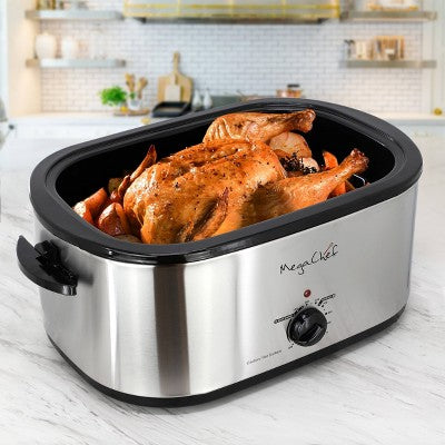 MegaChef 22 Quart Electric Roaster Oven with Self-Basting Lid