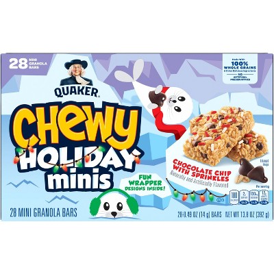 Quaker Chewy Snack Bars Christmas Minis - 13.8oz/28ct