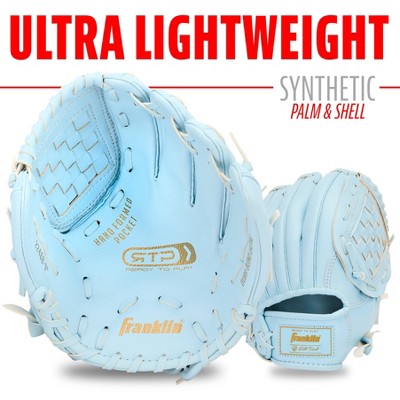 Franklin Sports 9" T Ball Glove with Ball Right Handed Thrower - Carolina Blue