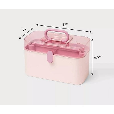 Lidded Storage Caddy Color Pink - Brightroom