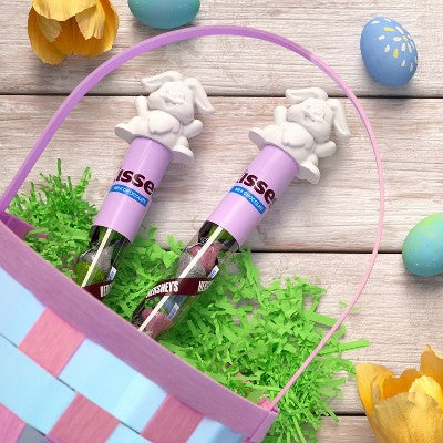 HERSHEY'S Kisses Milk Chocolate Cane with Bunny Topper Easter Candy - 2.24oz