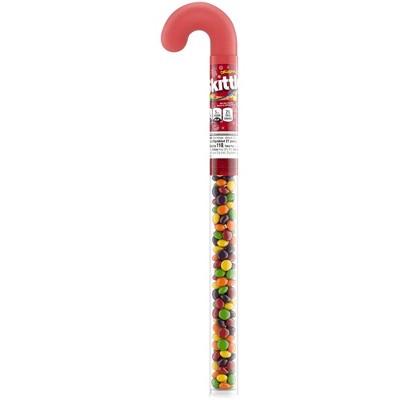 Skittles Chewy Candy Filled Christmas Candy Cane Tube - 2.6oz