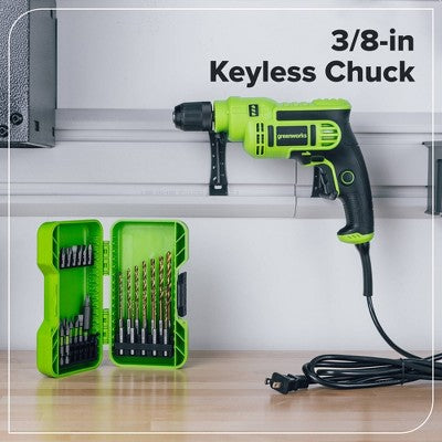 Greenworks 6.5 Amp 3/8'' Keyless Corded Drill