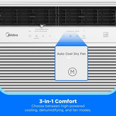 Midea 14,000 BTU DOE Smart Inverter Window Air Conditioner, For Spaces Up to 700 sq. ft, White (LOCAL PICKUP ONLY)