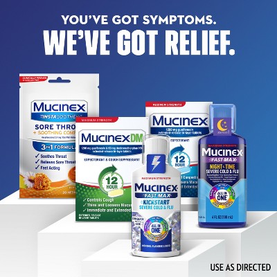 Mucinex All-in-One & Nightshift Kickstart Liquid Cold & Flu Treatment - 12 fl oz