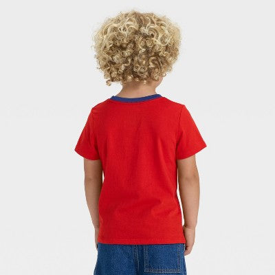 Toddler Boys' Short Sleeve Graphic T-Shirt - Cat & Jack Red 18M