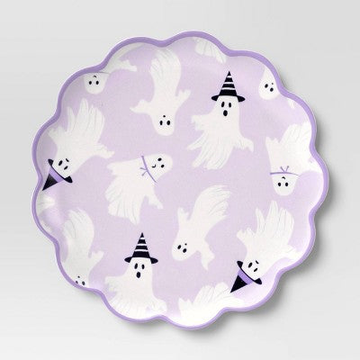 10.5" Halloween Melamine Novelty Ghosts Dinner Plate - Hyde and EEK! Boutique