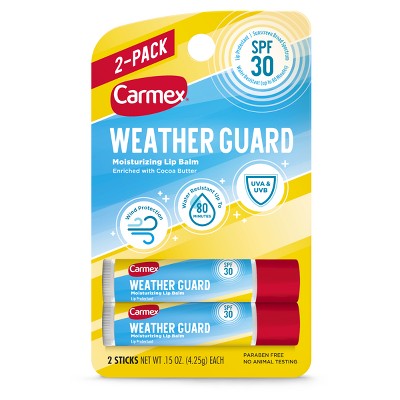 Carmex Weather Guard Broad Spectrum SPF 30 Original Flavor Lip Balm - 0.03oz/2pk