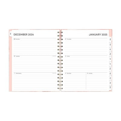 BlueSky 2025 Weekly/Monthly Planner 9.25"x7.87" Wirebound Saphne