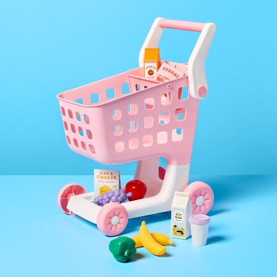 Shopping Cart and Accessories Playset - Gigglescape: Fits 14-Inch Dolls, Includes Play Food, 12 Doll Accessories