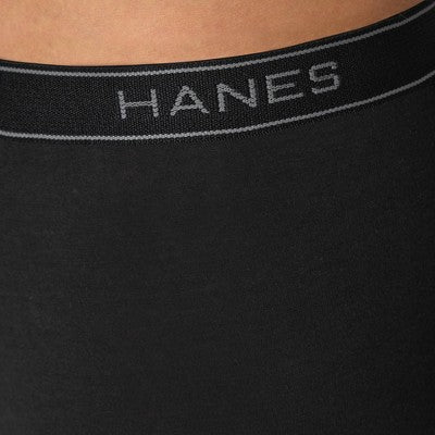 Hanes Premium Men's Cotton Stretch Boxer Briefs - Black L