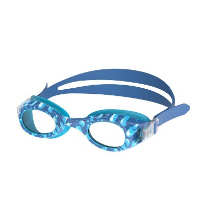 Speedo Kids' Glide Print Swim Goggles - Blue Bubbles: Ages 3-6, Swimming Gear