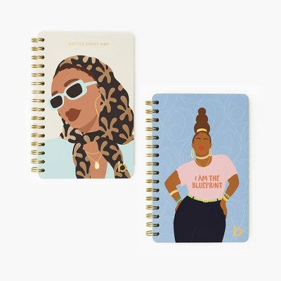 Be Rooted 5.5"x8.5" 'I Am The Blueprint' Spiral Lined Journal