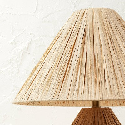 Faux Raffia Table Lamp with Empire Shade & LED Bulb: Opalhouse designed with Jungalow, UL Listed